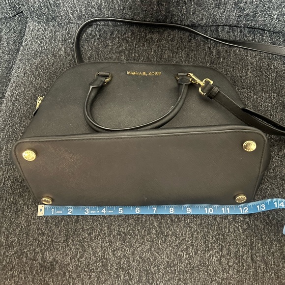 Michael Kors Cindy Satchel - Black and Gold - Picture 10 of 13